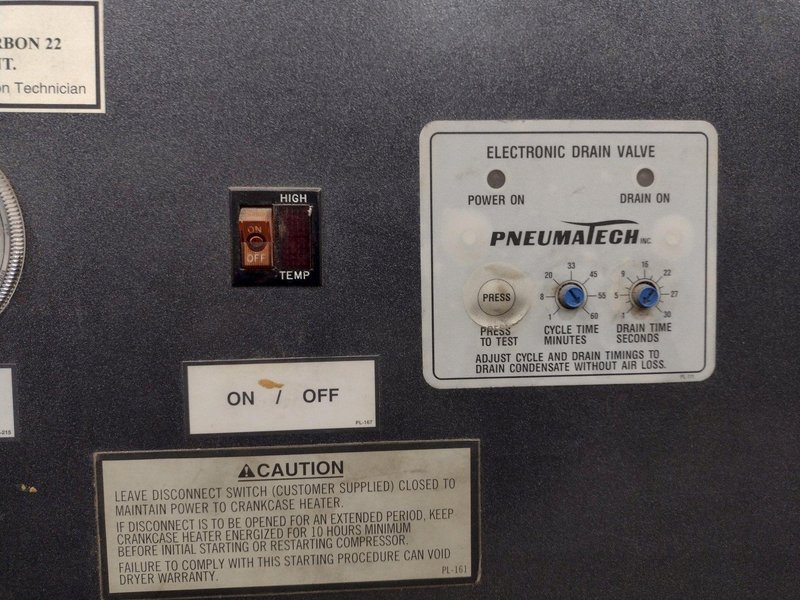 PNEUMATECH MODEL #AD-750, NON-CYCLING REFRIGERATED AIR DRYER: YOBRO #24415