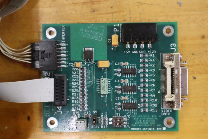 Used Haas Sharp LQ10D421 LCD 10.4" Screen Upgrade with Haas 65-3410 LCD Differential Line Receiver Upgrade Board