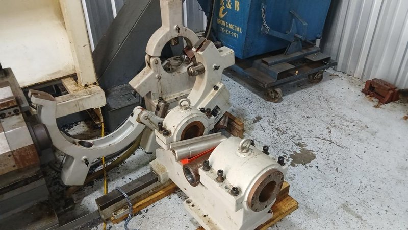 37.4″ x 156″ Hankook Protec 9NC 10″ Spindle Bore, Dual Chucks, 2006 – Chip Conveyor, 8 Station Turret