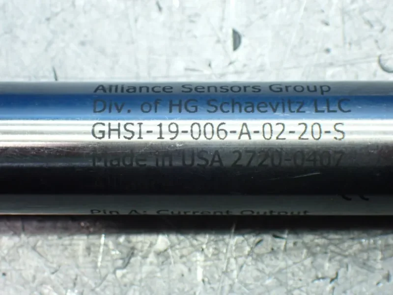 ALLIANCE SENSORS GROUP 3 LINEAR VARIABLE INDUCTIVE TRANSDUCER POSITION SENSORS  -  GHSI-19-006-A-02-20-S