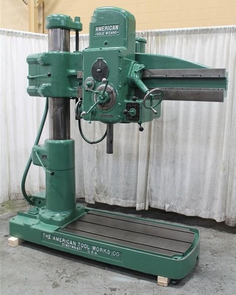 4&#039; X 9&#039; AMERICAN HOLE WIZARD RADIAL ARM DRILL: STOCK #62917