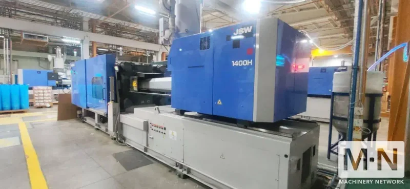 500 TON 43.6 OZ JSW MODEL J450-ADS-1400/HS10 HIGH SPEED INJECTION MOLDING MACHINE MFG 2017/2016