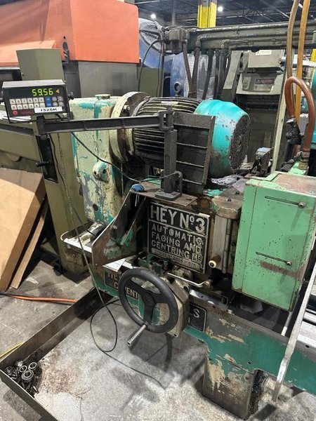 6.25" x 75" Hey No. 3 Double End Facing And Centering Machine