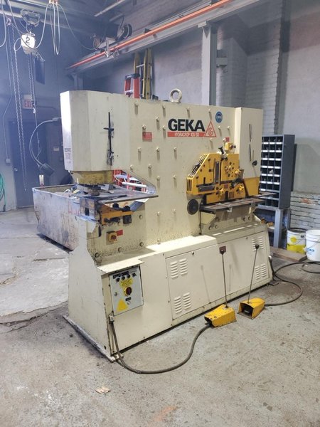 100 Ton Geka Hydracrop 100/SD Ironworker, 2002 – Press Brake, Notching
