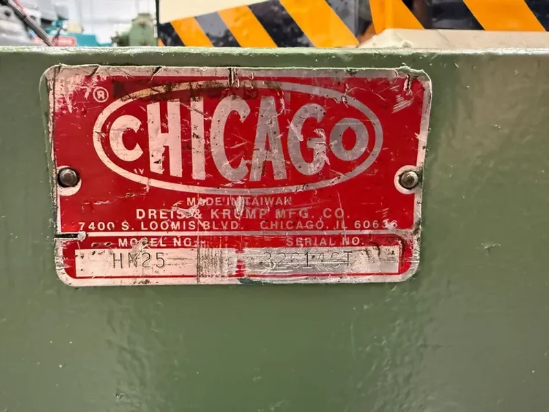 CHICAGO D&amp;K HN-25 ¼” Hydraulic Notcher USA #8134