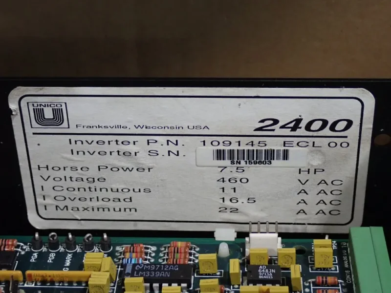 UNICO 7.5 HP AC MODULAR INVERTER  -  109145ECL00