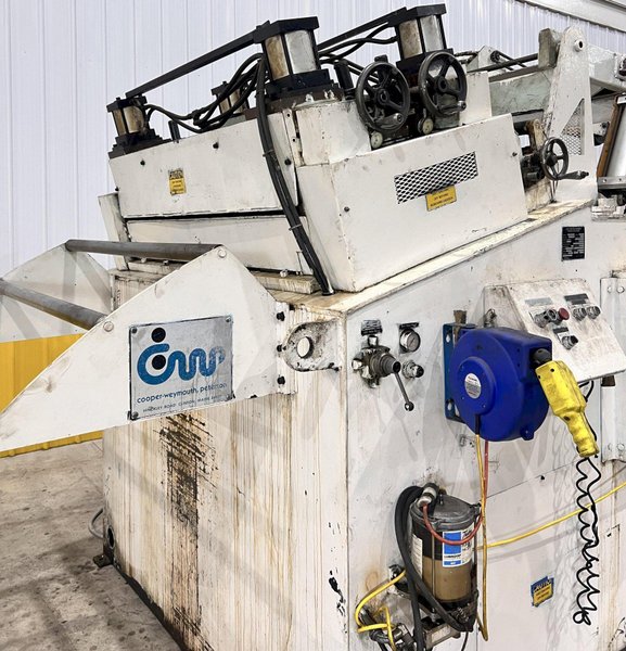 20,000 LBS X 54&quot; X .125&quot; CWP COIL SERVO FEED LINE, REEL, STRAIGHTENER, FEEDER, THREADING TABLE: STOCK #21083