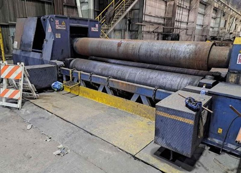 13&#039; X 3&quot; FACCIN MODEL #HAV-4072 3-ROLL HYDRAULIC PLATE ROLL: STOCK 20498