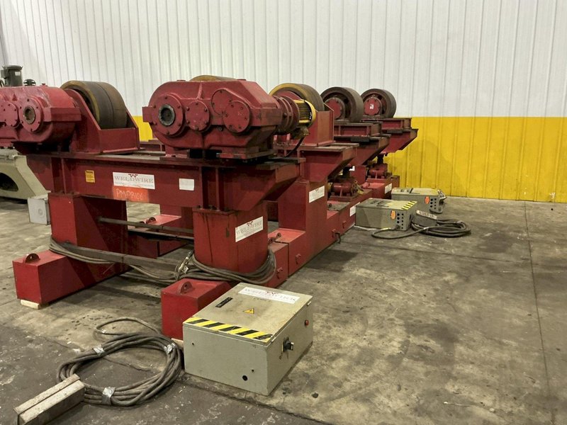 300 TON X 120" DIAMETER WELDWIRE MODEL #CAS-150 TRACK MOUNTED POWERED TANK TURNING ROLLS, 1 DRIVE &amp; 3 IDLERS: YOBRO #25736