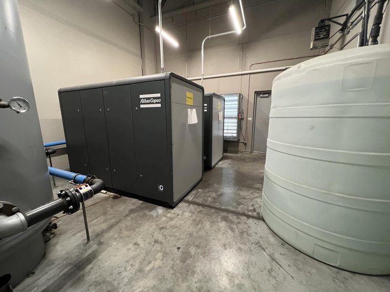 Clean-Room Ready Atlas Copco ZT75FF Rotary Screw Air Compressor  – 127 PSI Oil-Free Air, Built-In Dryer, 75 HP