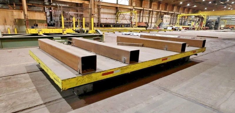 10' X 20' HEAVY DUTY STEEL TRANSFER PULL CART / RAIL CAR:: YOBRO #24622