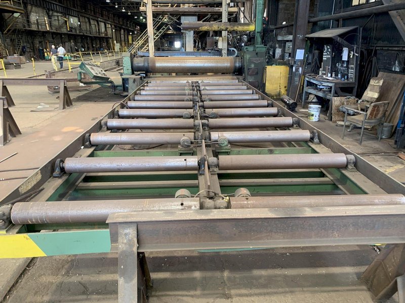 10' WIDE X 27' LONG POWERED TRAVERSING ROLLER CONVEYOR: STOCK #13384