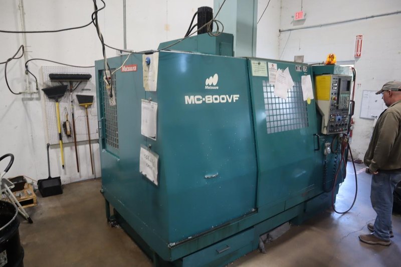 Matsuura MC-800VF CNC Vertical Machining Center, Yasnac i80 CNC, CT40, 8K RPM, 30 ATC - Auction Item