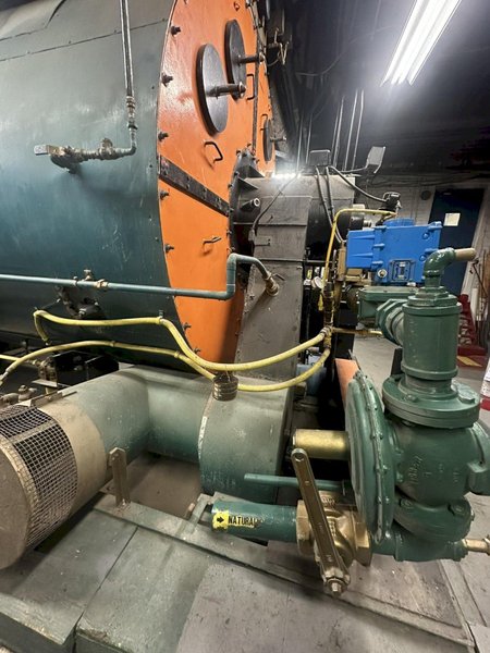 1965 Orr &amp; Sembower 350 HP 3‑pass firetube natural‑gas boiler