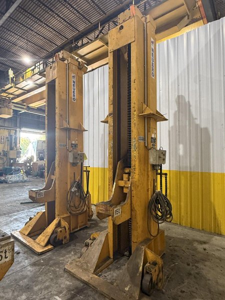 (4) 15 TON (120,000 LBS TOTAL) NEUERO / RAILQUIP MODEL #3275 HEAVY DUTY MOBILE JACK LIFTS: YOBRO #23869