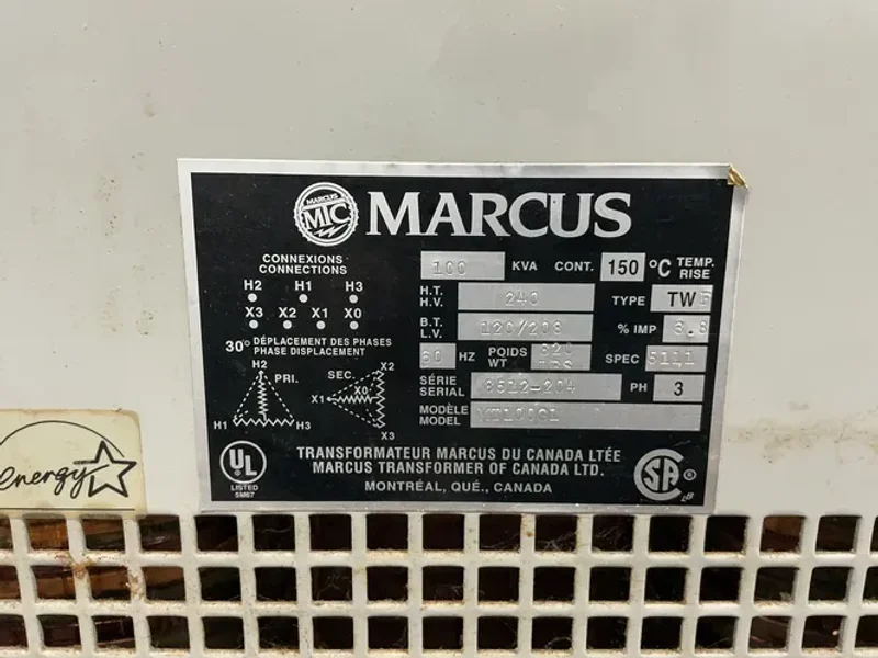 Marcus  100 Kva Transformer  - Mt100g1