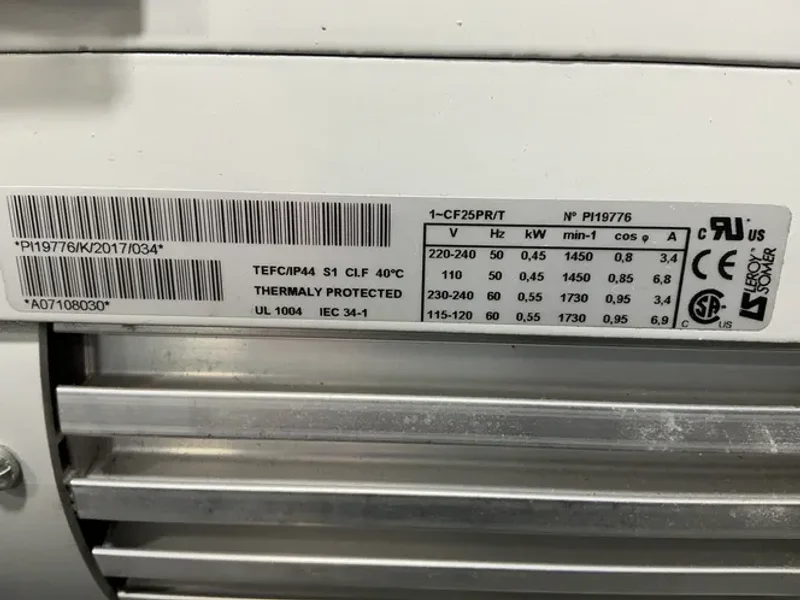 EDWARDS ROTARY VANE DUAL-STAGE VACUUM PUMP  -  RV3