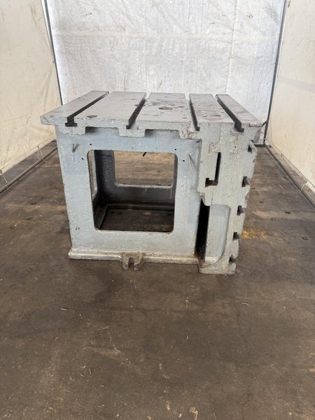 28" W X 28" D X 24" T CARLTON T-SLOTTED 90 DEGREE DRILL BOX TABLE. STOCK # 1012024