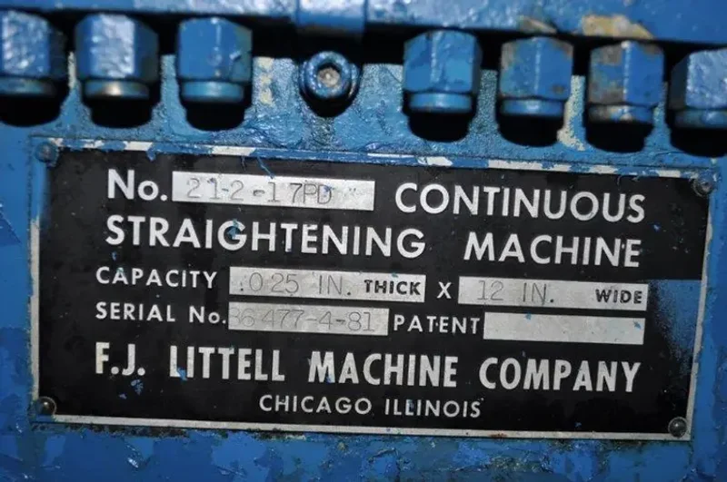 LITTELL 12&quot; X .025&quot; LITTELL STRAIGHTENER, STOCK# 13616J