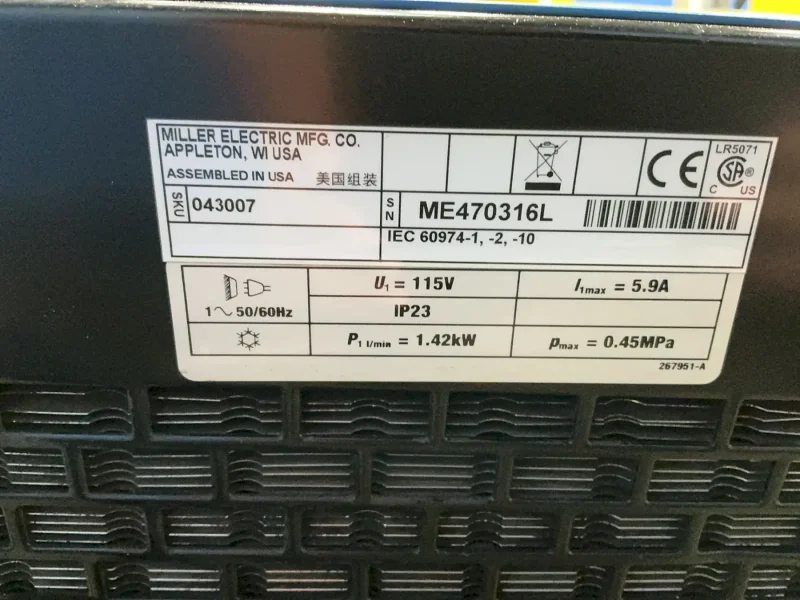 MILLER 1/50/60/115 WELDING COOLING MACHINE   -  COOLMATE 3