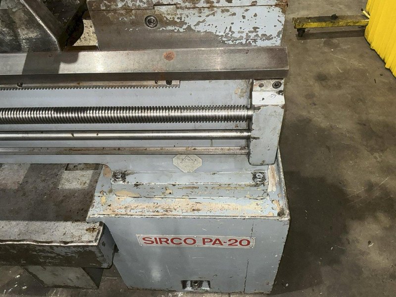 20"/27" X 80" SIRCO MODEL #PA-20 GAP BED ENGINE LATHE 2-1/8" HOLE : YOBRO #25910