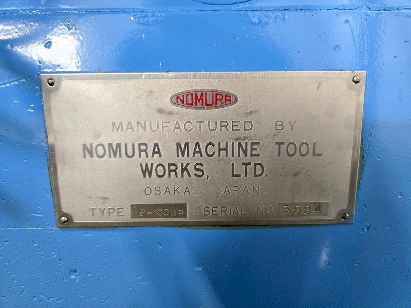 4" NOMURA P-100WP TABLE TYPE HORIZONTAL BORING MILL. STOCK # 0755926