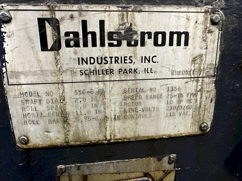 6 STAND X 2&quot; DAHLSTROM  MODEL #550-6-OB ROLLFORMER: STOCK #77573