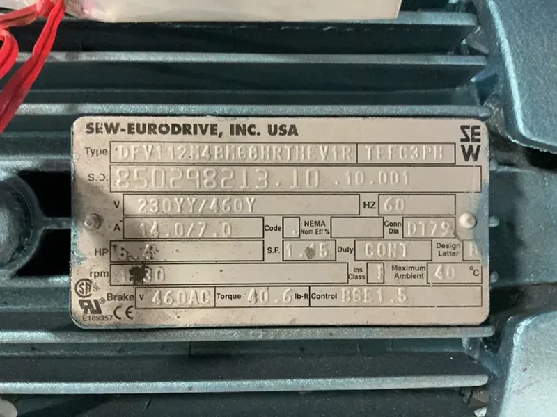 SEW-EURODRIVE 5.4 HP GEAR DRIVE