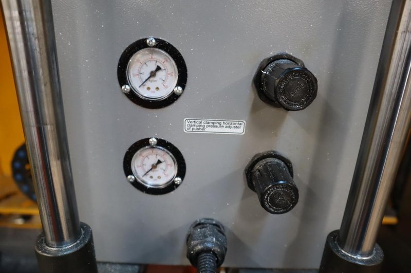 PMI-455 Type A Automatic Circular Upacting Saw, ProFace Control, In-Feed Conveyor,  Powermatic Powertec Collectors- Auction Item