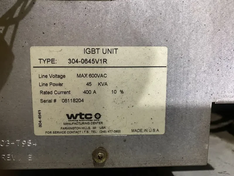 WTC – 5013 Weld Controller PN 958-0316 USED