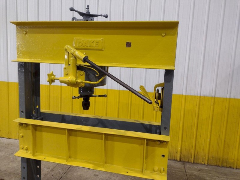 75 TON DAKE MODEL #75H HAND OPERATED HYDRAULIC H-FRAME SHOP PRESS: STOCK #23356