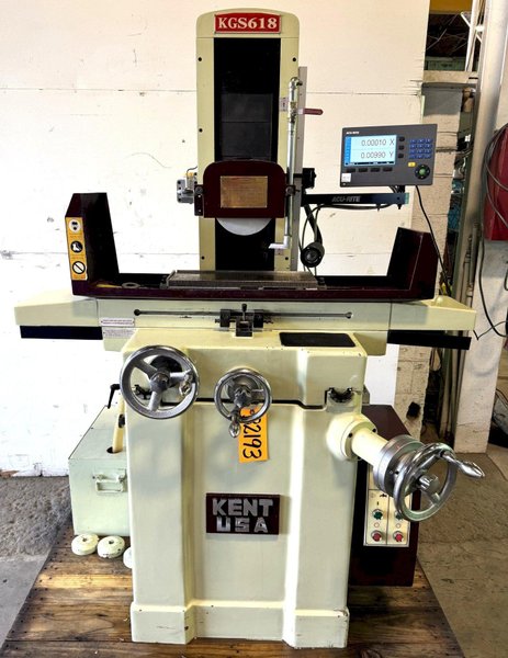 6" x 18" Kent Surface Grinder KGS618, Hand, DRO, 2 HP, Coolant, Clean