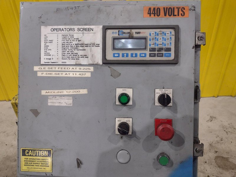 36”  DALLAS MODEL #DRFE-336-LH SERVO FEEDER WITH TUFFSERV CONTROL: STOCK #21658
