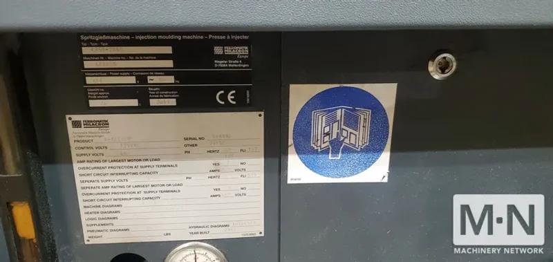 350 TON 53 OZ FERROMATIK MILACRON MODEL KTEC350 INJCTION MOLDER MFG 2013