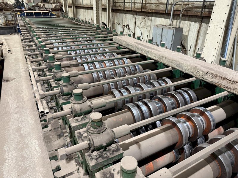 36&quot; HI-RIB (7.2 TYPE) PANEL RAFTED ROLLFORMER LINE;  INCLUDES UNCOILER, FLYING SHEAR &amp; STACKER: YOBRO #24156