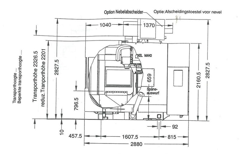 DMG Deckel Maho DMU 60T X: 630 - Y: 560 - Z: 560 mm