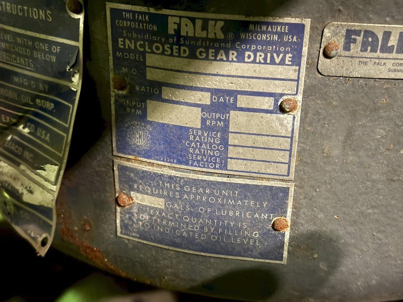 Simpson model 2g muller s/n e184898 with dust hood. motor and air door, gearbox model 8sm2fa s/n 95-070386-01