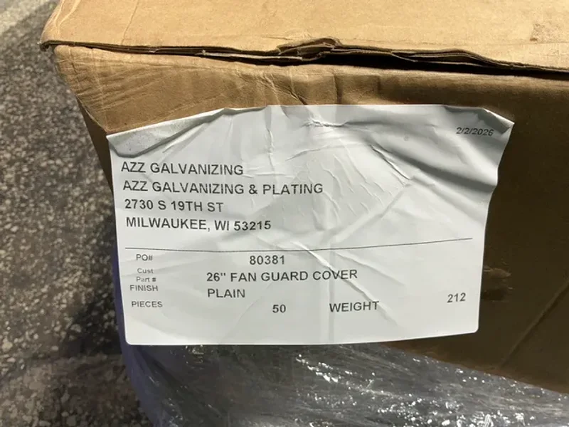 AZZ GALVANIZING FAN SCREENS