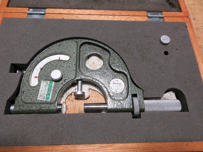Pressure Micrometers, 0-1" &amp; 1-2", (1) Mahr Bench Micrometer with Millimess Indicator, Other Assorted Brands, Mitutoyo, Scherr Tumico- Auction Item