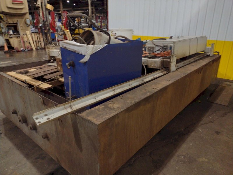 5&#039; x 13&#039; JET EDGE (2013) MODEL #5X13-MR GANTRY RAIL WATERJET CUTTING TABLE, WITH IP-60-50 INTENSIFIER PUMP: STOCK #19309