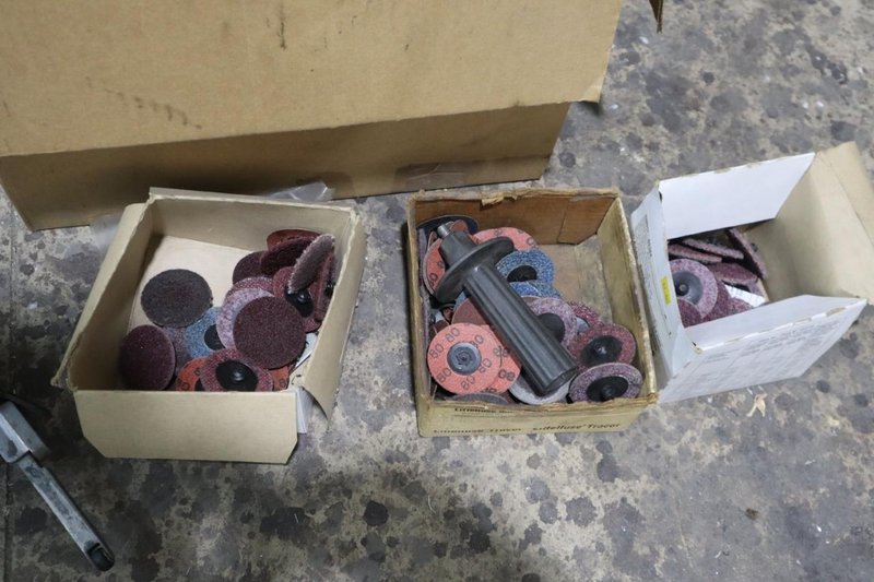 Dyanfile Pneumatic Grinder and Assorted Abrasives- Auction Item