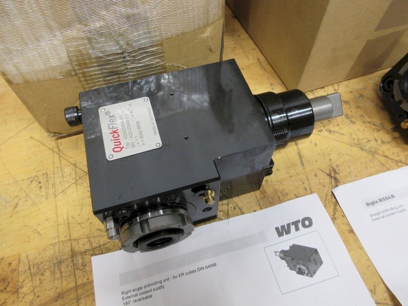 WTO QuickFlex Live Tool Holders for Eurotech Biglia T3, (1ea) Radial and Axial ER25 Collet Type, ***NEW IN BOXES**- Auction Item