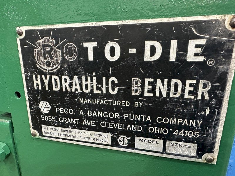 10' X 14 GAUGE HYDRAULIC ROTOR DIE MODEL #15 STOCK #77006
