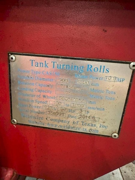 150 TON WELDWIRE MODEL #CASI-150 POWERED TANK TURNING ROLLS: YOBRO #25737