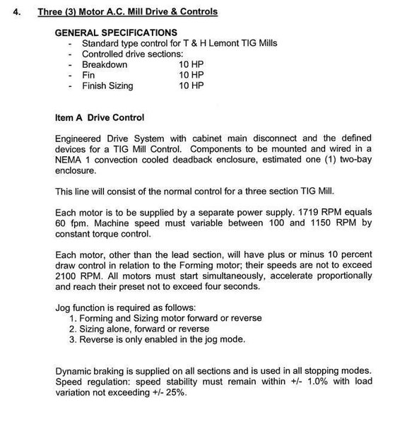 3/8&quot; T&amp;H LEMONT MODEL #WU11-9 STAINLESS TUBE MILL : YOBRO #24545