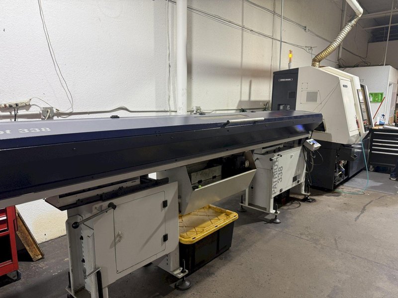 DMG Mori Sprint 32/8 CNC Screw Machine, Swiss Type, with Patriot Bar 
Feeder, Model 338