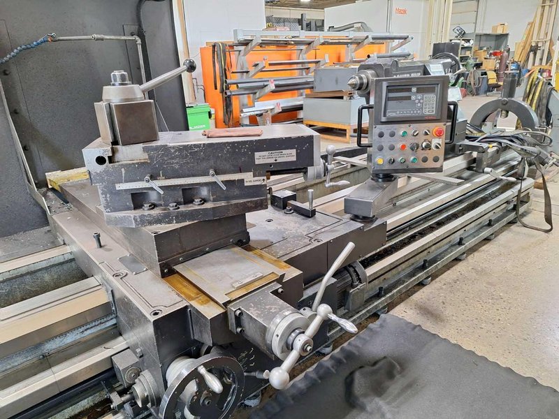 American Turnmaster Power Five 45″ x 160″ Engine Lathe, 2014 – 10″ Bore, DRO, Steady Rests, Rear Chuck Mount