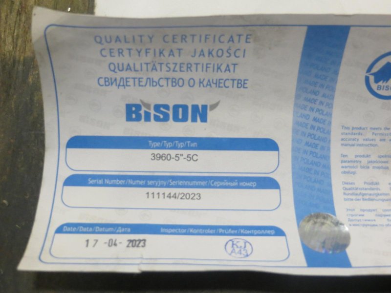 Bison 8245-125-6 5&quot; - 6 Set Tru Collet Chuck, 5 C Collet Chuck - Auction Item