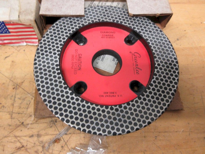 Greenlee (3pc) Coarse Diamond 6" x 3/4" x 1-1/4" Tool Grinder Wheels **New In Boxes**- Auction Item