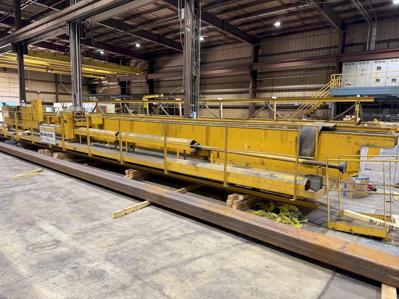 30 TON X 61'8" SPAN ZENAR OVERHEAD BRIDGE CRANE. STOCK # 0983926